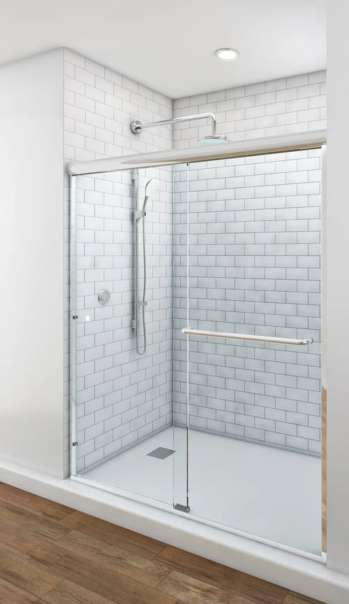 The American Glide 58 Semi-Framed Sliding Shower Unit - Chrome
