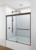 The American Glide 58 Semi-Framed Sliding Shower Unit- Oil Rubbed Bronze